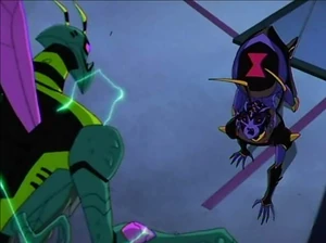 Blackarachnia with Waspinator.