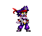 Risky's sprite in Shantae: Risky's Revenge.