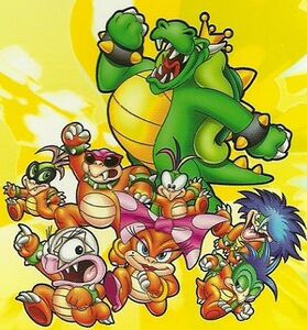The royal Koopa family as seen in The Adventures of Super Mario Bros. 3.