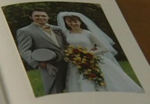 Trevor Morgan in a picture of his wedding to Little Mo.