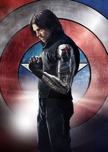 Textless poster of Bucky in Civil War.