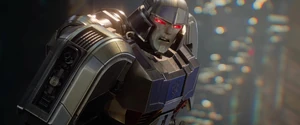 Angry Megatron.jpg (477 KB) Megatron's menacing stare as he turns his murderous rage back towards Sentinel after becoming evil and aggressive.