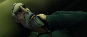 Ventress shot a poison dart that had been dipped in Nightsister poison into Dooku's neck waking him from his slumber.