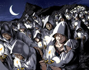 Cult of Kira on parade after Light's death.
