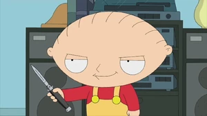 Evil Stewie's evil grin