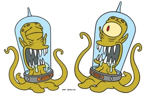 Kand and Kodos' evil laugh.