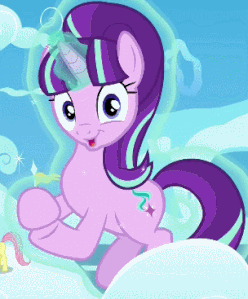 Starlight clapping her hooves.