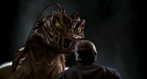 Edgar about to swallow K