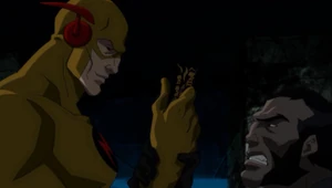 Eobard amused by Vandal Savage dying.