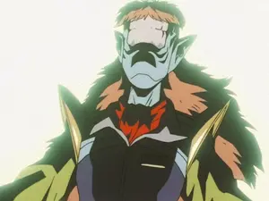 Dr. Myuu struck by a lightning bolt.