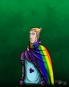 Ser Parmen Crane, former member of King Renly's Rainbow Guard.