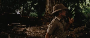 When Indy manages to escape, Belloq orders the Hovitos to kill him.