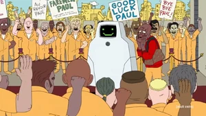 Paul Guaye celebrating his (temporary) freedom.