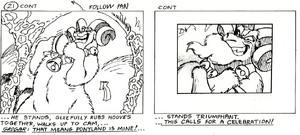 Grogar as seen in the story board.