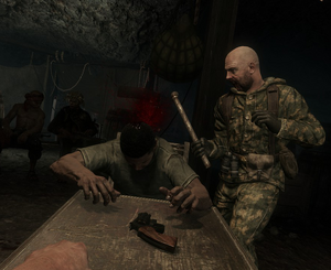 The Spetsnaz Operative brutally executing Bowman.