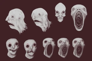 The Angel's sprite sheet of its head.