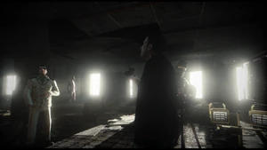 Solomon and Al-Bashir, moments before filming Miller's execution.