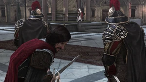 Cesare suffering from the Cantarella poisoning.