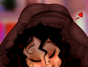 John kissing his bleeding lover.