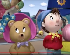 Sly and Gobbo are in disguise as Noddy and Tessie Bear