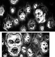 Fortune Teller's collection of severed heads.