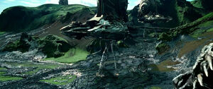 The Creators' ship harvests transformium from carnage they caused in the past.