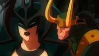 Loki deceives his own daughter Hela into transporting Hulk to Hel in order to claim his soul completely.