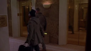 Rig and Charlie barely missing Nick as they exit the hotel