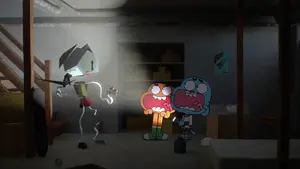 Rob being found in the basement.