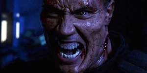 Sarge succumbing to his mutation, becoming animalistic.