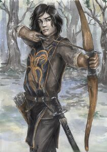 Theon with the bow