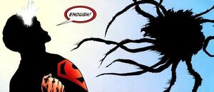 Superboy-Prime resists the Red Mercy