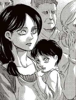 Carla with a baby Eren