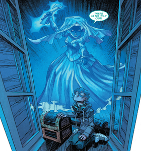 Constance about to kill Danny Crowe in the comic.
