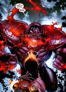 Larfleeze and Atrocitus.