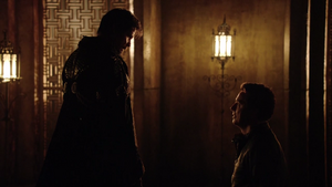 Malcolm Merlyn begs Ra's al Ghul for mercy