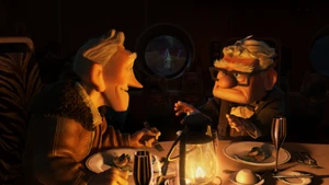 Muntz having dinner with Carl