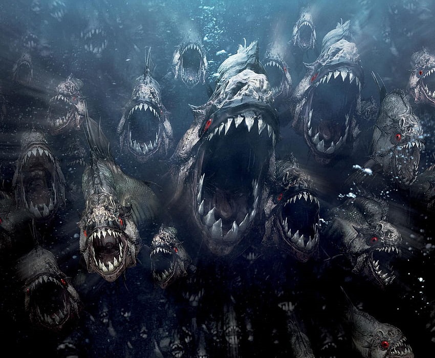 piranha 3d underwater scene