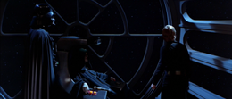 Darth Vader and the Emperor reveal to Skywalker that the battle station is fully operational.