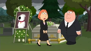 Peter at Brian's funeral.