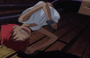 The creature's demise, as its grabbed and eaten by a sleepy Ed