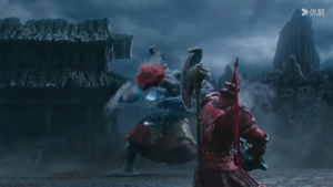 Lord Redmane getting hit by a gun