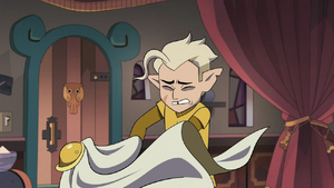 Hunter rips off the Golden Guard cloak as it means nothing to him anymore.