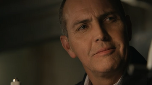 Broadsky spying on Booth and Agent Shaw, while making a bullet.