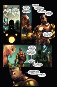 Norman unmasking himself as Iron Man.