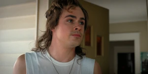 Billy checking to see if anybody's around, only to find no one outside.