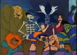 The Universal Monsters in Scooby-Doo and the Reluctant Werewolf.