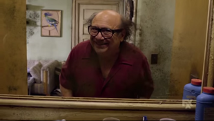 Frank looking at the mirror.