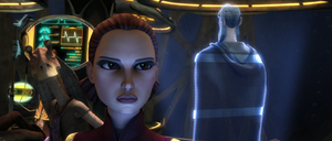 Padmé, shocked and upset at the capture of her husband, was conflicted between her duties to the Republic and her feelings for Anakin.