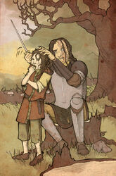 Arya gets a bad haircut by the Hound.